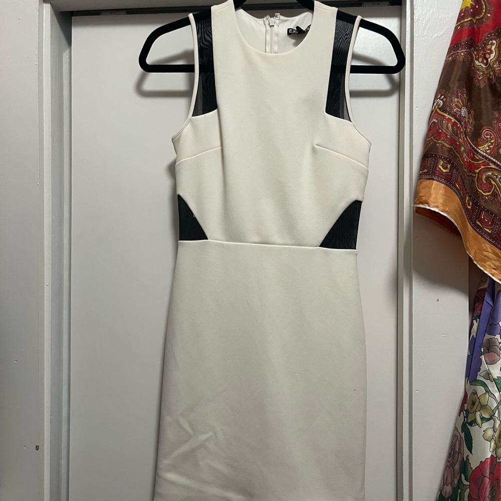 Express white dress mesh cut outs